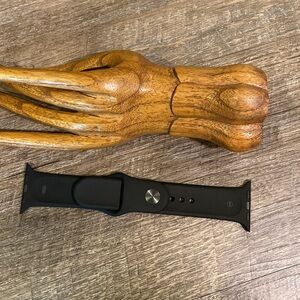 Apple Watch Silicone Gunmetal gray buckle Black Band 42mm